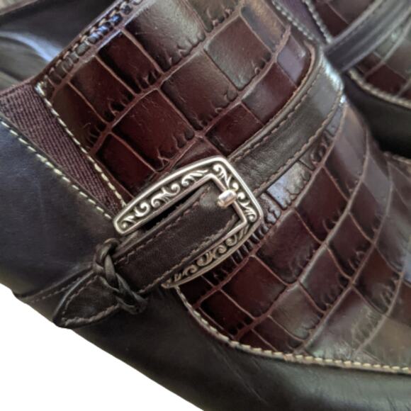 Brighton Tiana Leather Mules Sz 7 1/2 - Picture 6 of 13